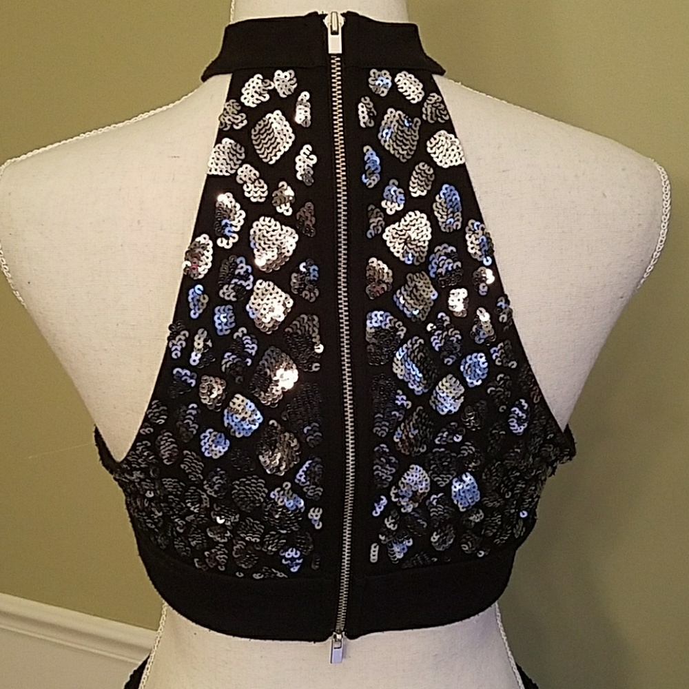 NWT Express Sequin Cutout Dress - Picture 6 of 8